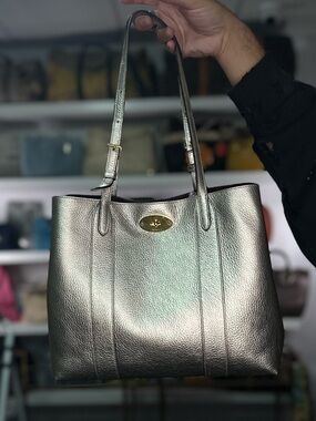 Mulberry Metallic Turnlock Tote